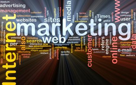 Internet marketing word cloud box package